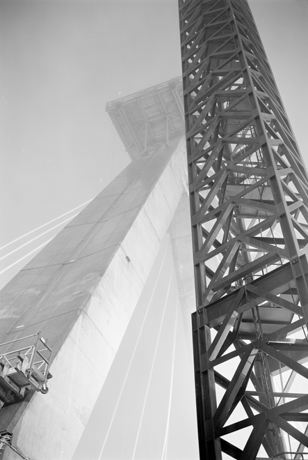 Boston Big Dig Zakim Bridge South Tower Construction