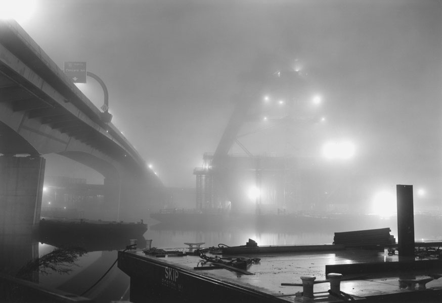 Boston Big Dig Zakim Bridge North Tower Construction