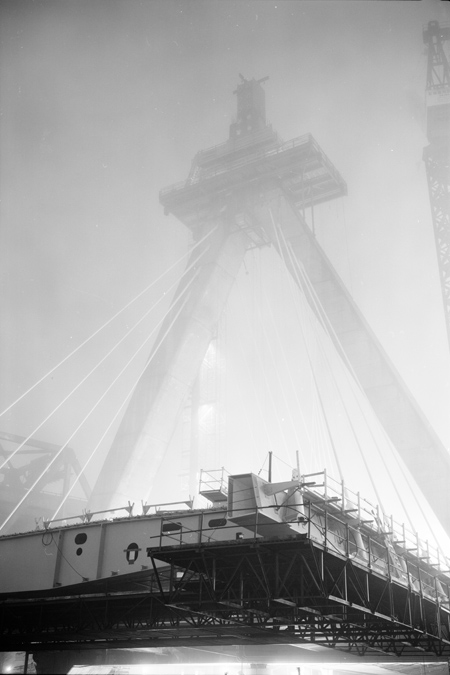 Boston Big Dig Zakim Bridge South Tower Construction