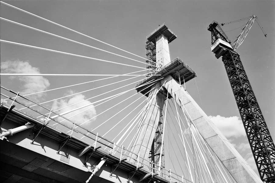 Boston Big Dig Zakim Bridge South Tower South Tower Construction