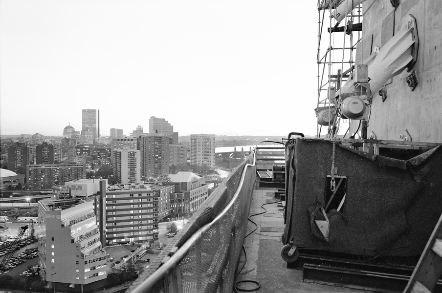 Boston Big Dig Zakim Bridge North Tower Work Platform Construction