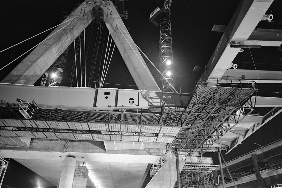 Boston Big Dig Zakim Bridge Construction