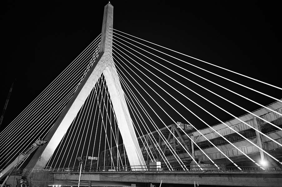 Boston Big Dig Zakim Bridge South Tower Construction