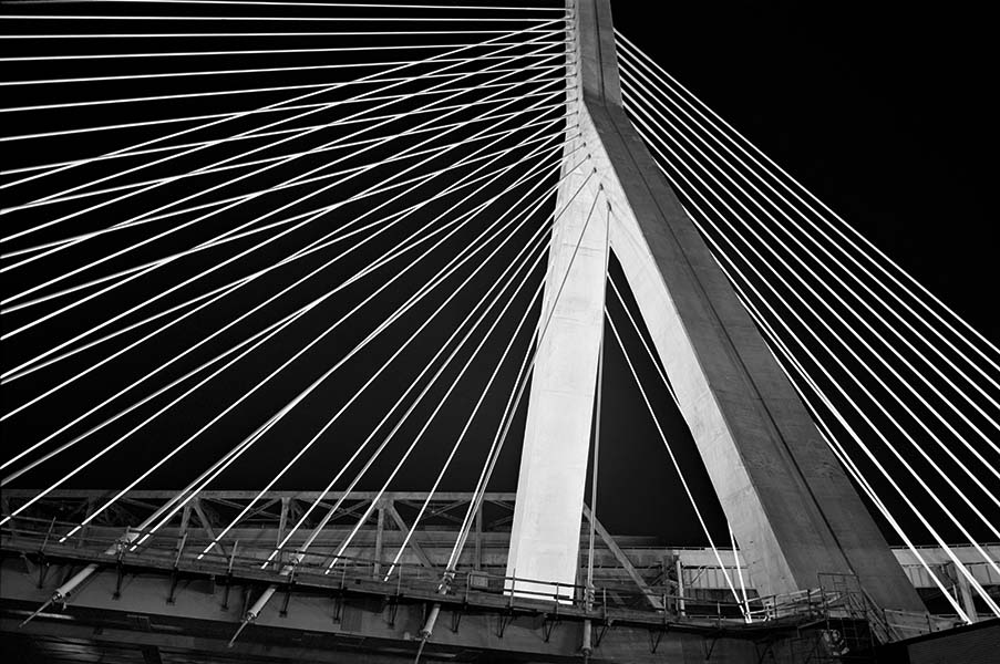 Boston Big Dig Zakim Bridge South Tower Construction