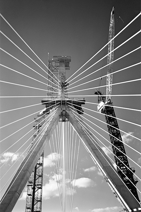 Boston Big Dig Zakim Bridge North Tower Construction