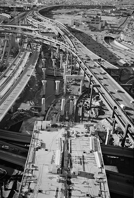 Boston Big Dig Zakim Bridge From the North Tower Construction