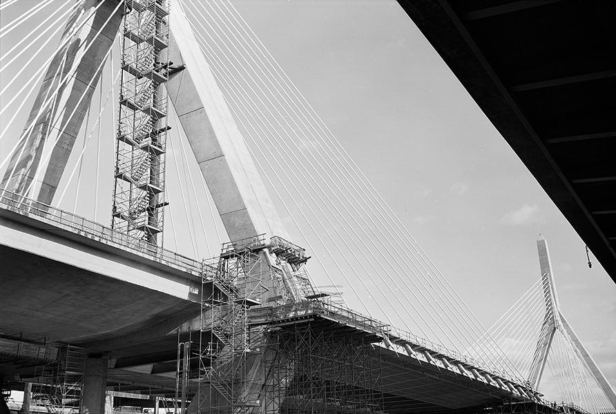 Boston Big Dig Zakim Bridge Construction