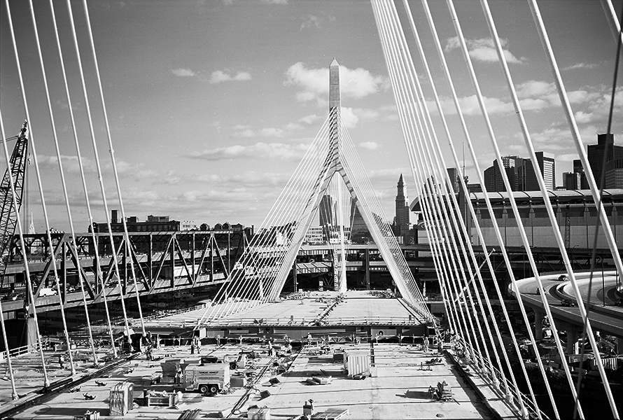 Boston Big Dig Zakim Bridge Construction