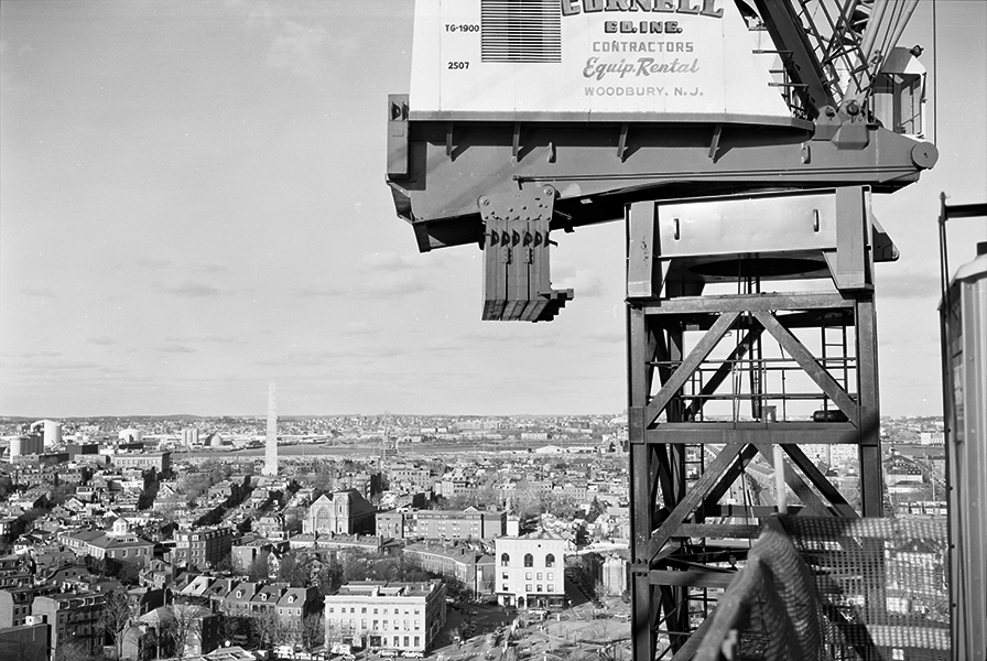 Boston Big Dig From the Zakim Bridge Construction