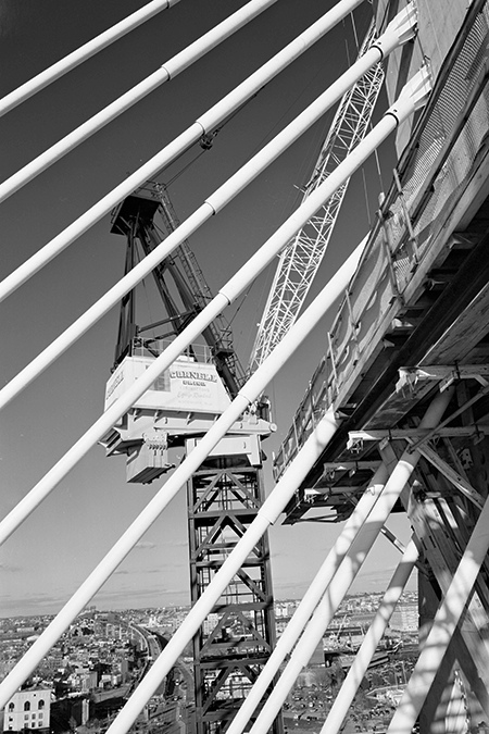 Boston Big Dig Zakim Bridge North Tower Construction