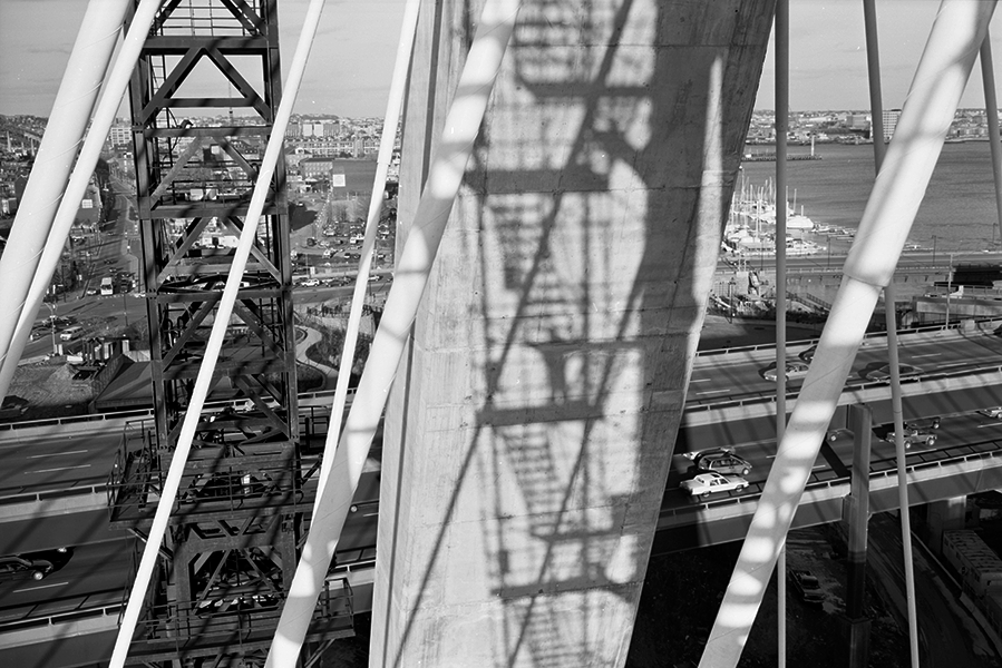 Boston Big Dig Zakim Bridge North Tower Construction