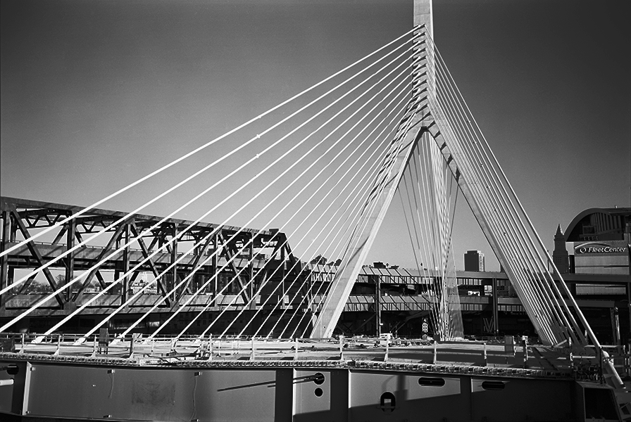 Boston Big Dig Zakim Bridge South Tower Construction