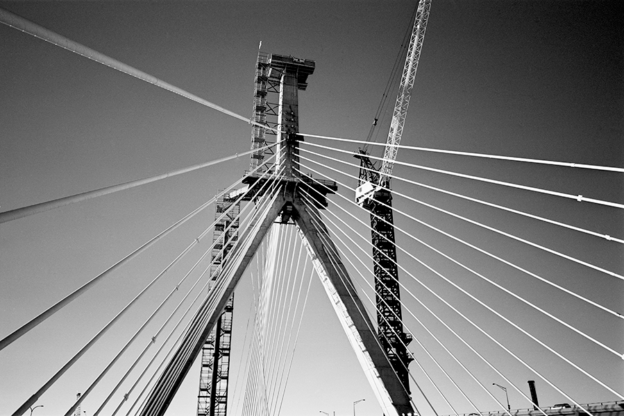 Boston Big Dig Zakim Bridge North Tower Construction