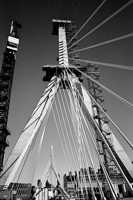 Boston Big Dig Zakim Bridge North Tower Construction