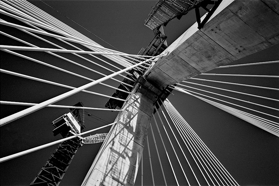 Boston Big Dig Zakim Bridge North Tower Construction