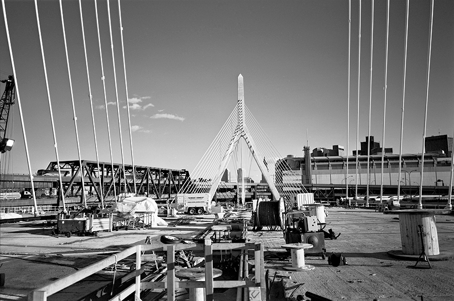 Boston Big Dig Zakim Bridge Construction