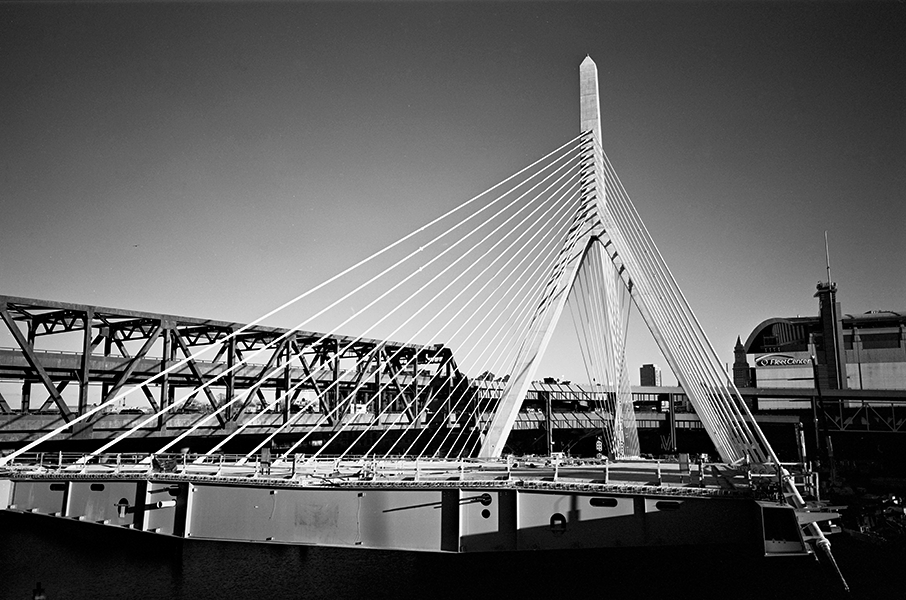 Boston Big Dig Zakim Bridge South Tower Construction