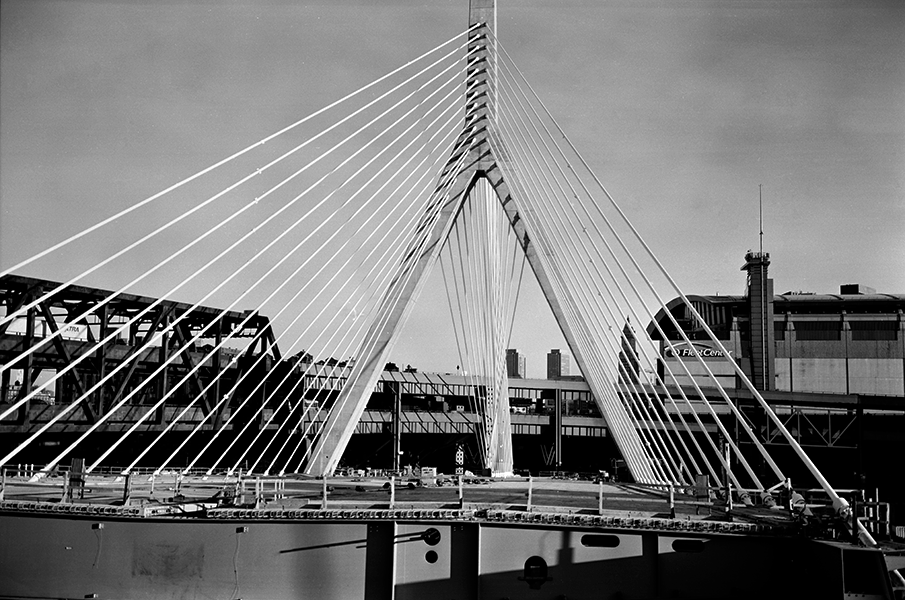 Boston Big Dig Zakim Bridge South Tower Construction