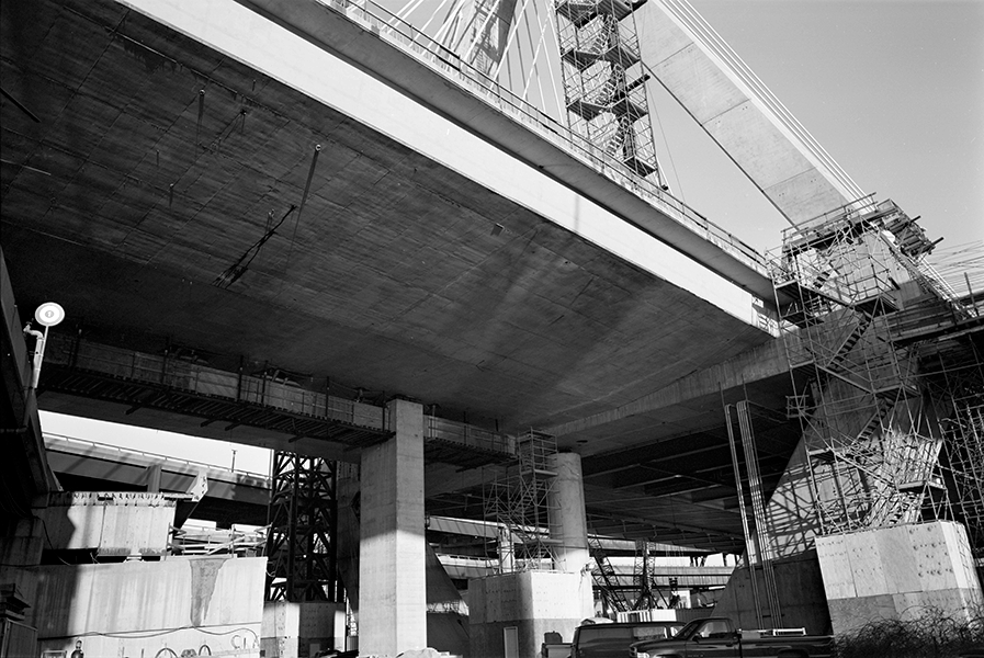 Boston Big Dig Zakim Bridge North Tower Construction