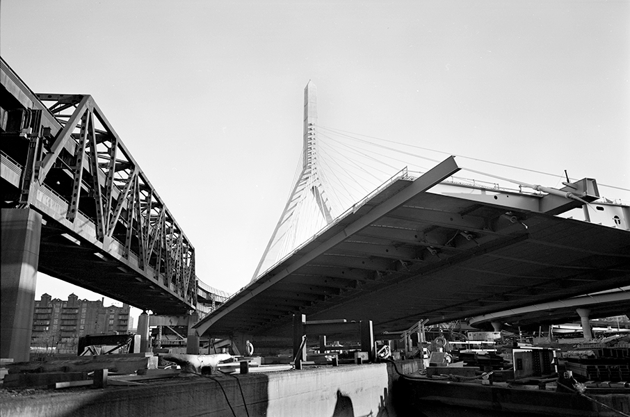 Boston Big Dig Zakim Bridge Construction