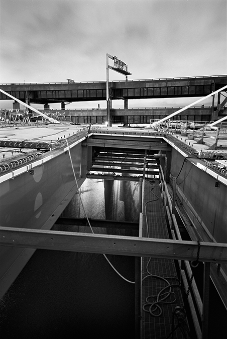 Boston Big Dig Zakim Bridge Remaining Gap between North and South Spans Construction