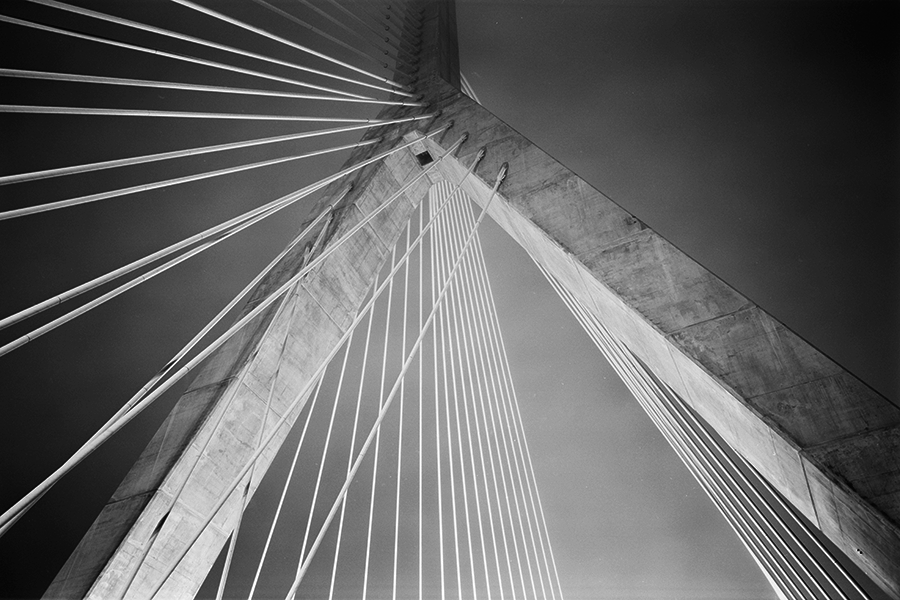 Boston Big Dig Zakim Bridge South Tower Construction