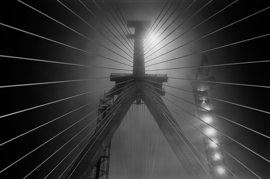 Boston Big Dig Zakim Bridge North Tower Construction