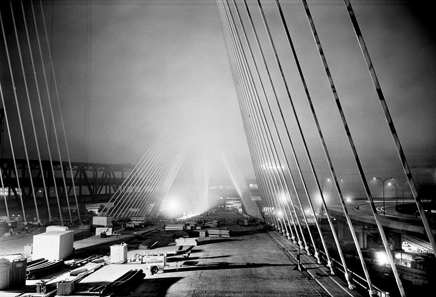 Boston Big Dig Zakim Bridge Construction