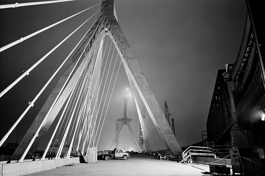 Boston Big Dig Zakim Bridge Construction