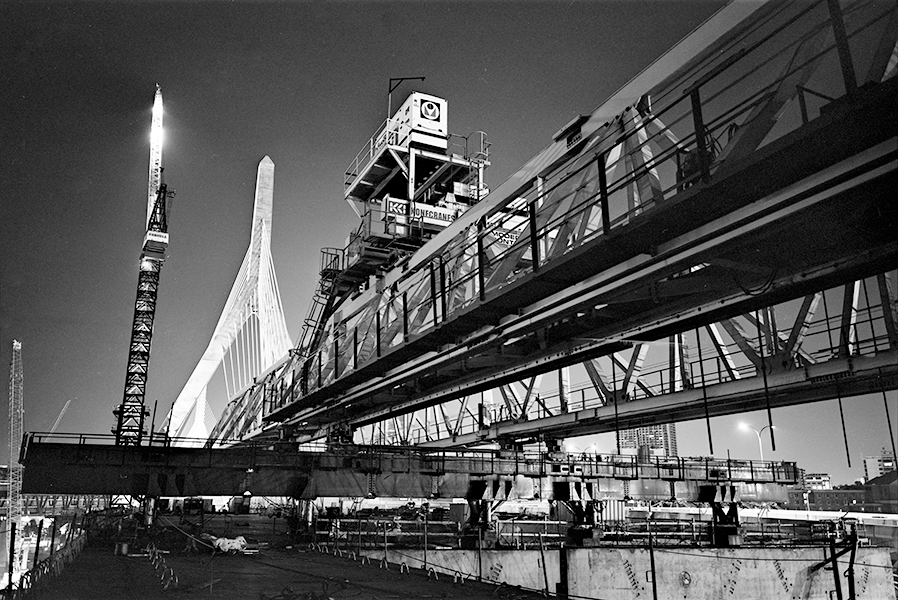 Boston Big Dig Zakim Bridge Construction