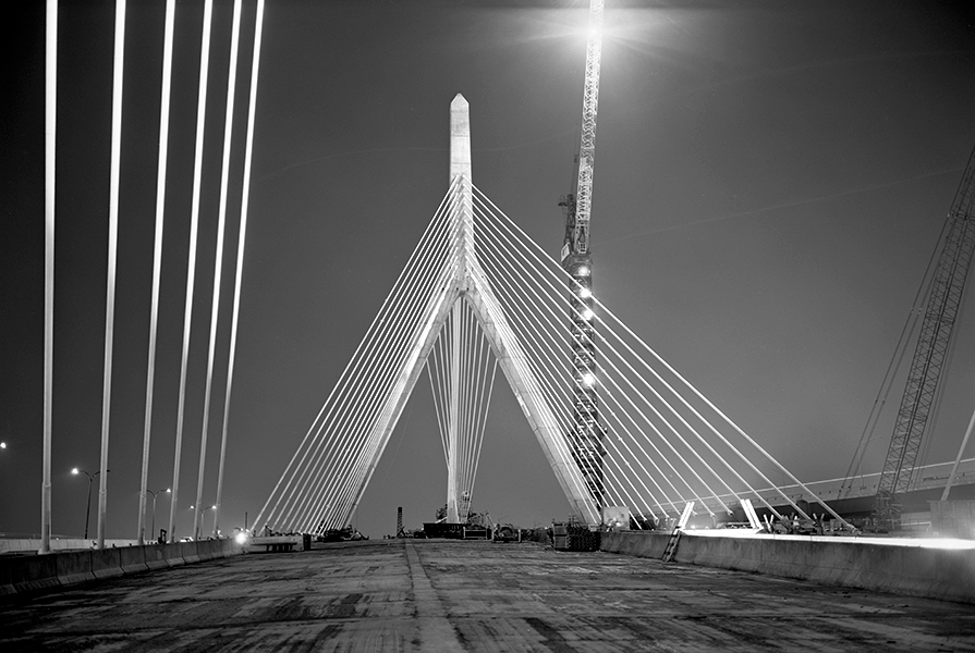 Boston Big Dig Zakim Bridge Construction