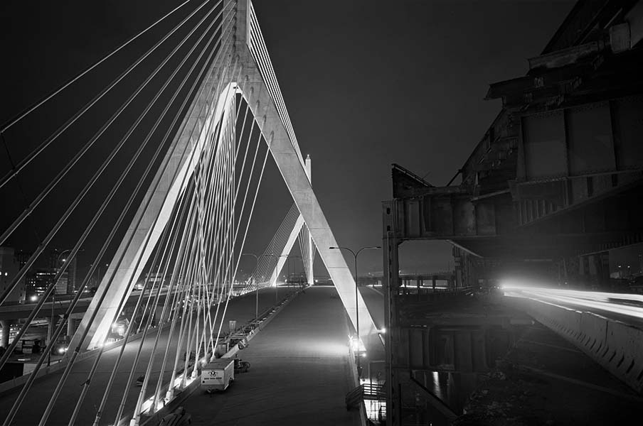 Boston Big Dig Zakim Bridge Construction