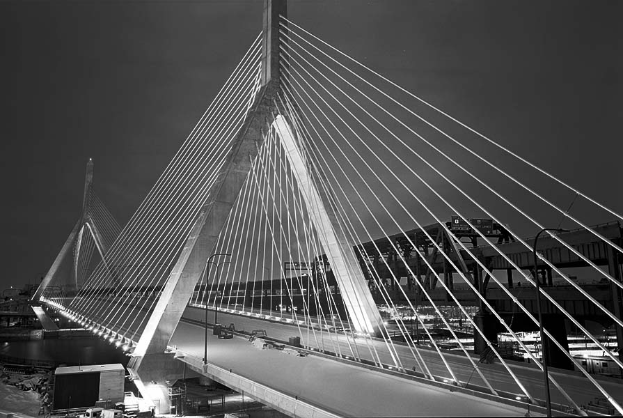 Boston Big Dig Zakim Bridge Construction