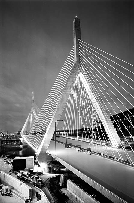 Boston Big Dig Zakim Bridge Construction