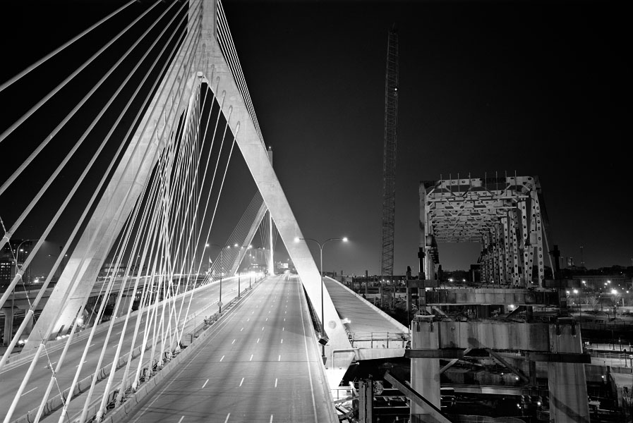 Boston Big Dig Zakim Bridge Construction