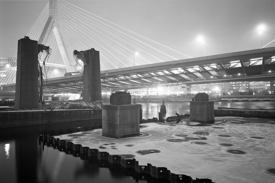 Boston Big Dig Zakim Bridge Construction