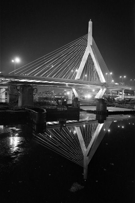 Boston Big Dig Zakim Bridge North Tower Construction