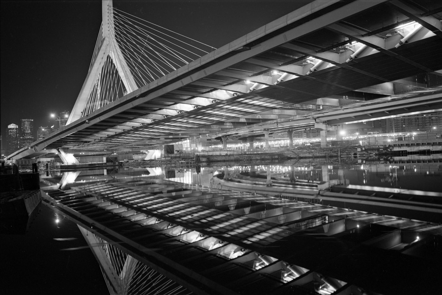 Boston Big Dig Zakim Bridge South Tower Construction