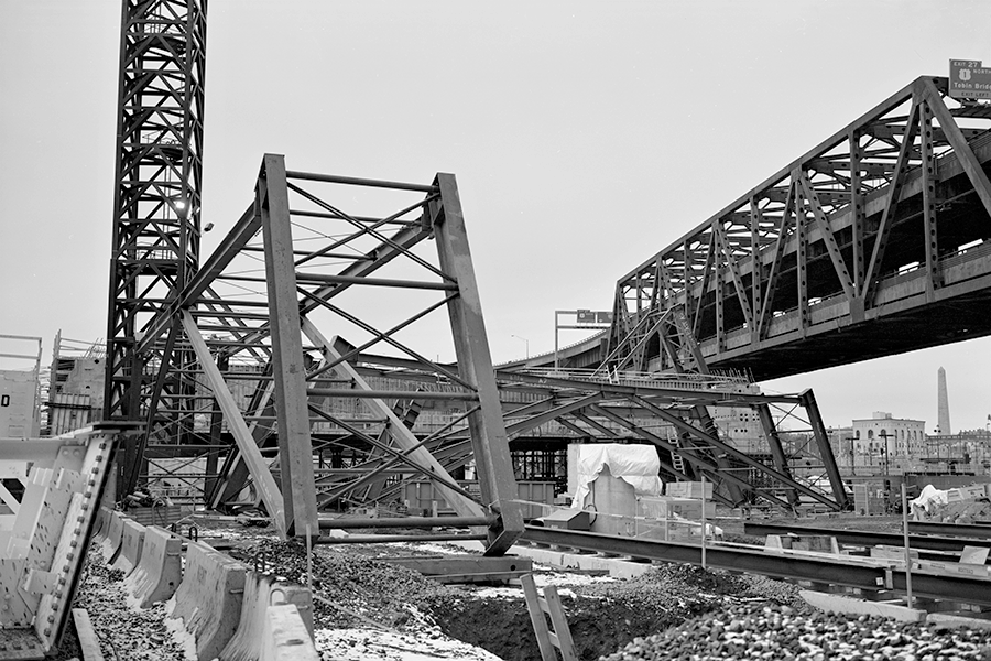 Boston Big Dig Zakim Bridge Construction