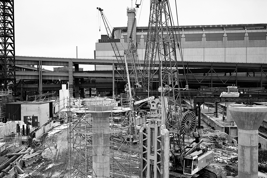 Boston Big Dig Zakim Bridge Construction