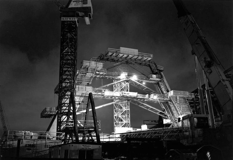 Boston Big Dig Zakim Bridge South Tower Construction