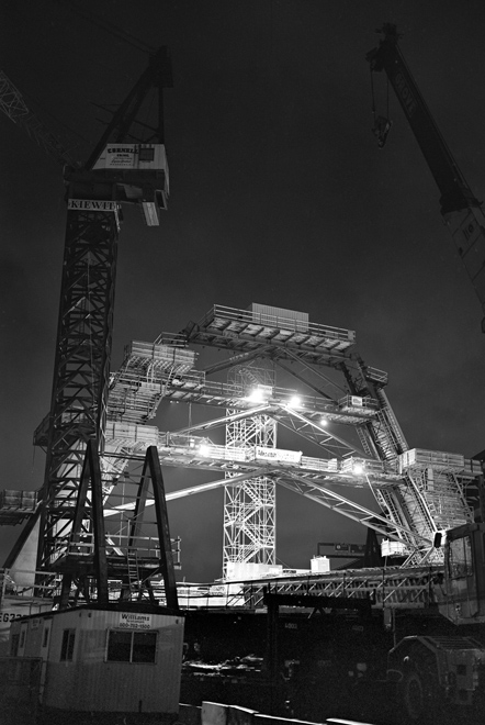 Boston Big Dig Zakim Bridge South Tower Construction