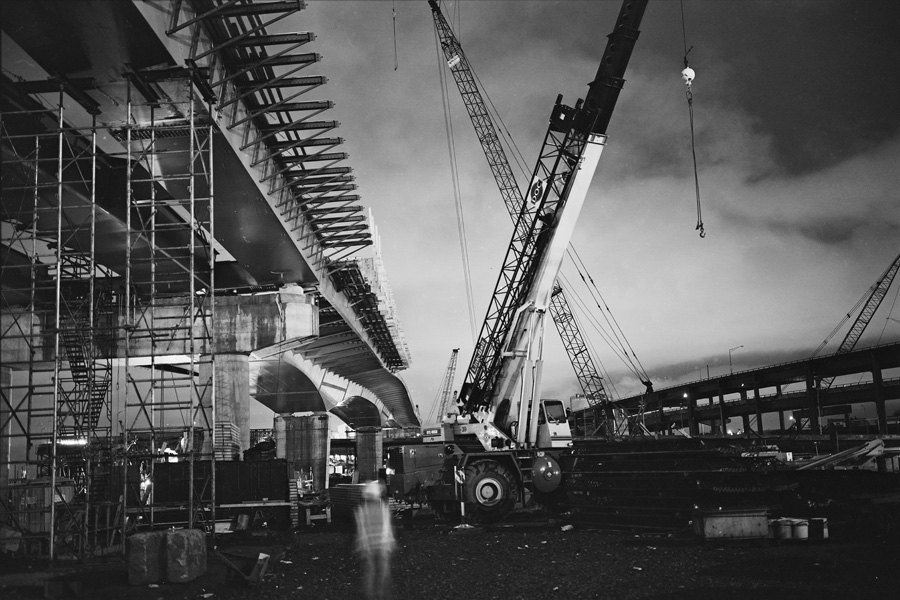 Boston Big Dig Leverett Circle Connector Construction