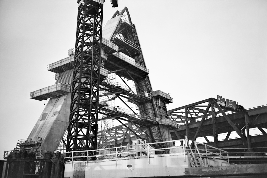 Boston Big Dig Zakim Bridge South Tower Construction